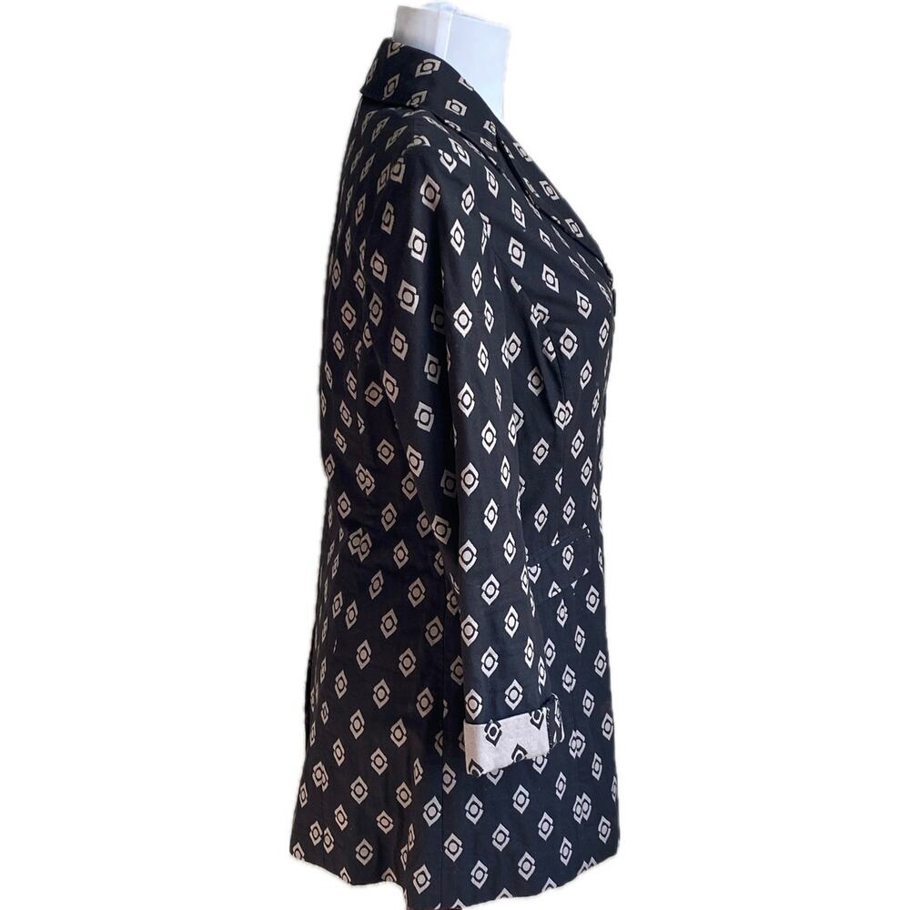 Sigrid Olsen Moroccan Geometric Leaf Print Blazer… - image 2